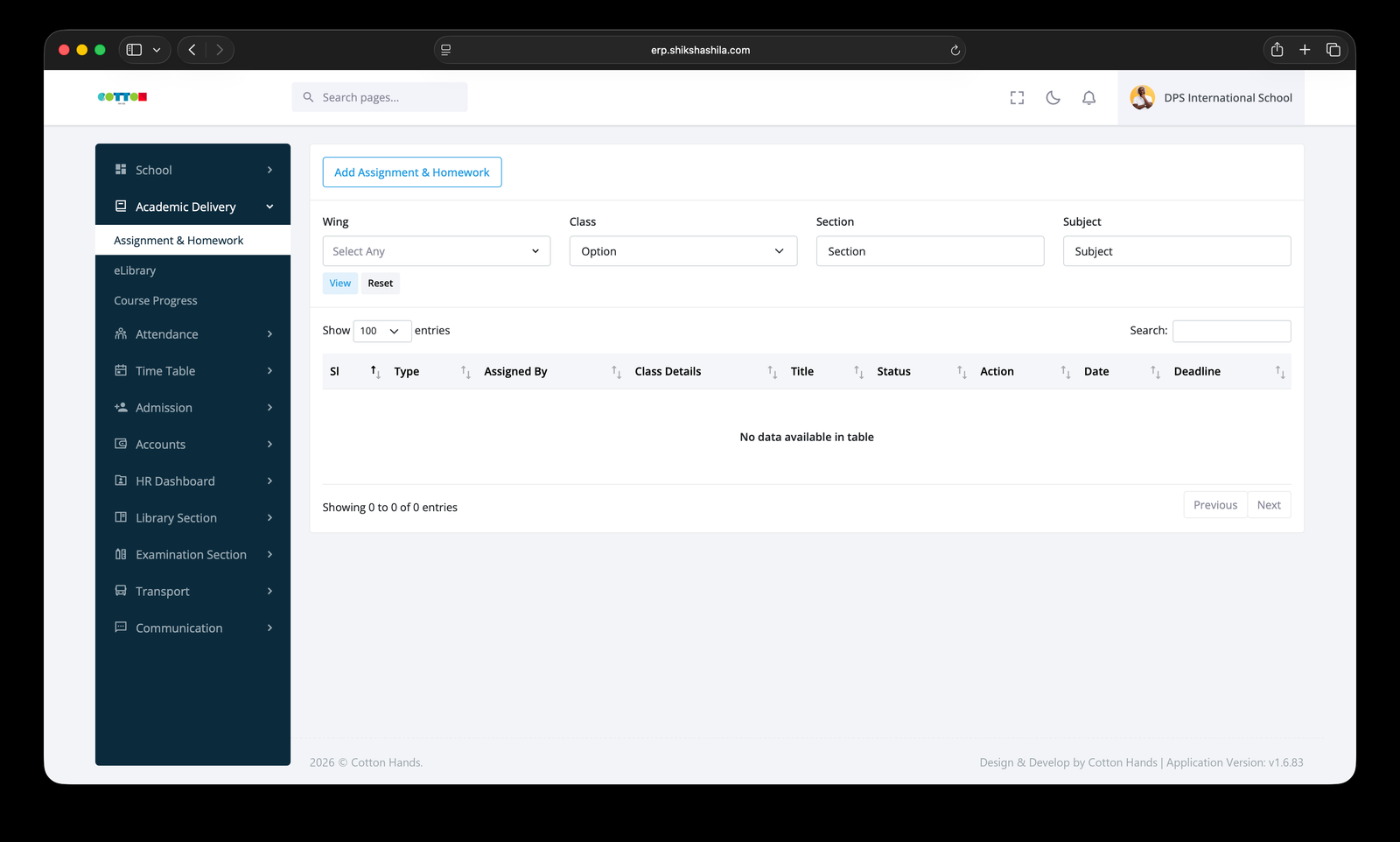 Academic Dashboard